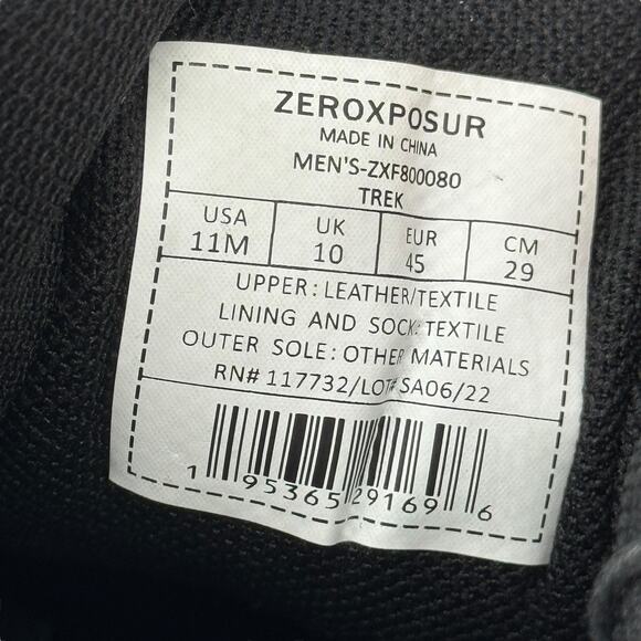 Zeroxposur Trek Sneaker Men\'s 11 Black Suede Athletic Comfort Shoe Zxf800080 NEW main image 7